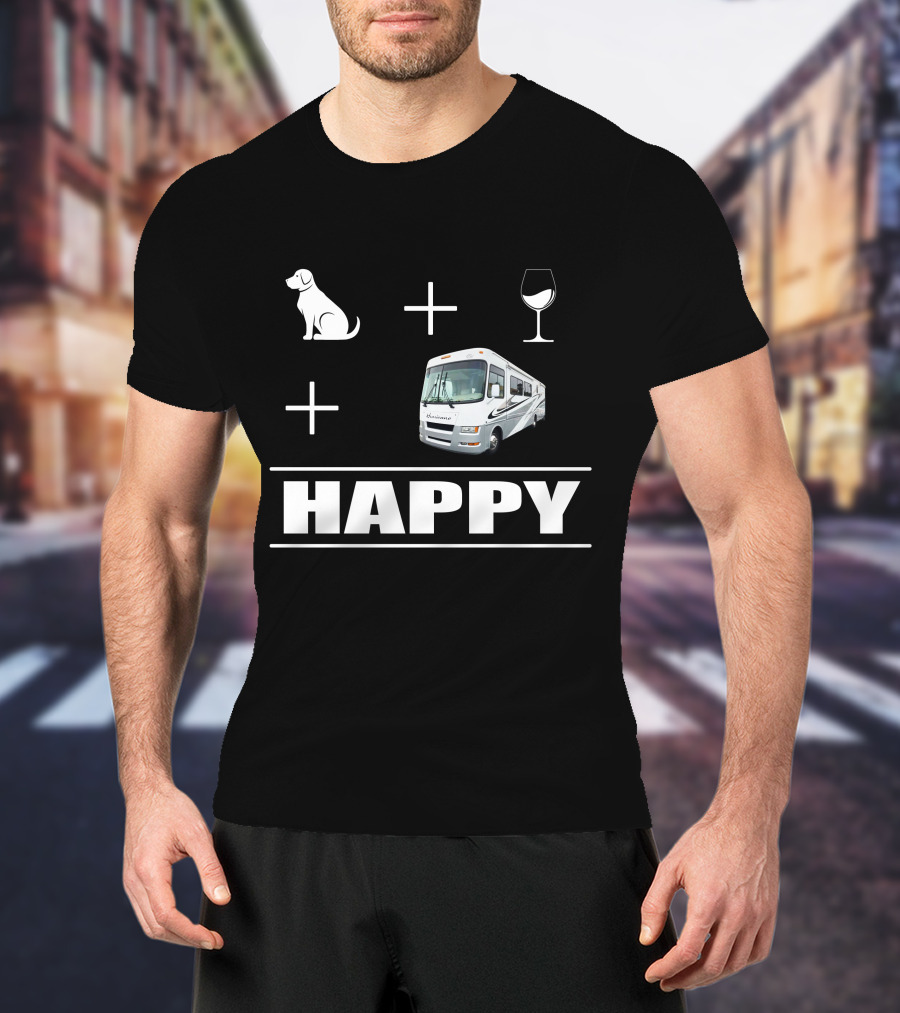 Dog Wine RV Happy T-Shirt