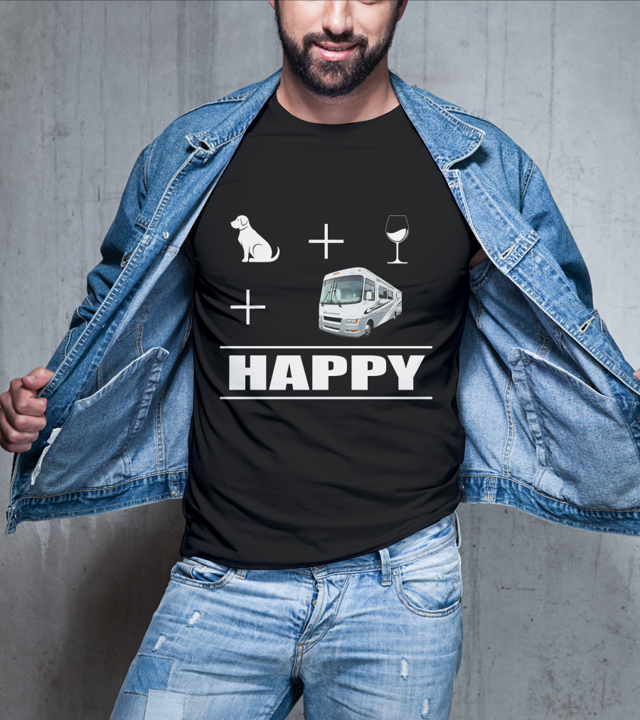 Dog Wine RV Happy T-Shirt