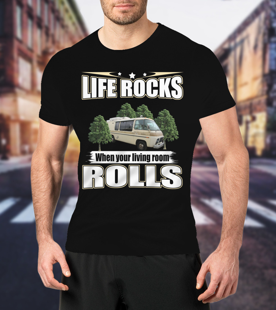 Life Rocks When Your Living Room Rolls 1976 Eleganza T-Shirt