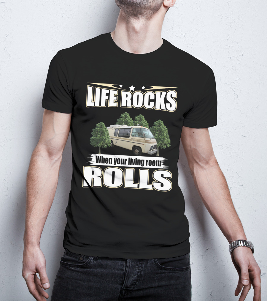 Life Rocks When Your Living Room Rolls 1976 Eleganza T-Shirt