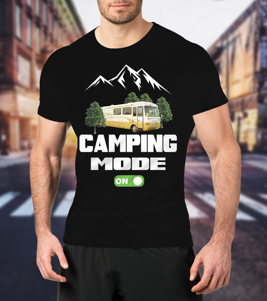 Camping Mode On Safari Zanzibar Mountain RV Adventure T-Shirt