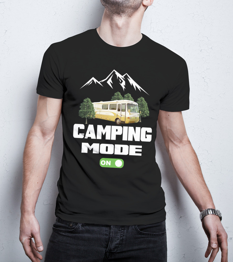 Camping Mode On Safari Zanzibar Mountain RV Adventure T-Shirt
