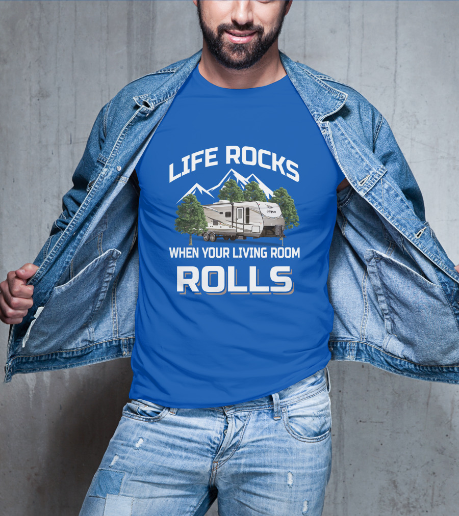 Life Rocks When Your Living Room Rolls Jayco Jay Flight T-Shirt