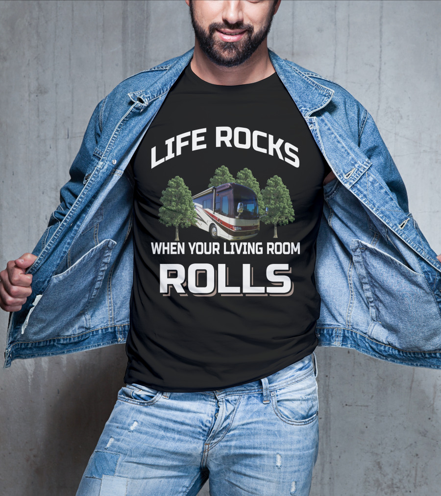 LIFE ROCKS WHEN YOUR LIVING ROOM ROLLS Beaver Contessa Rome 2009 T-Shirt