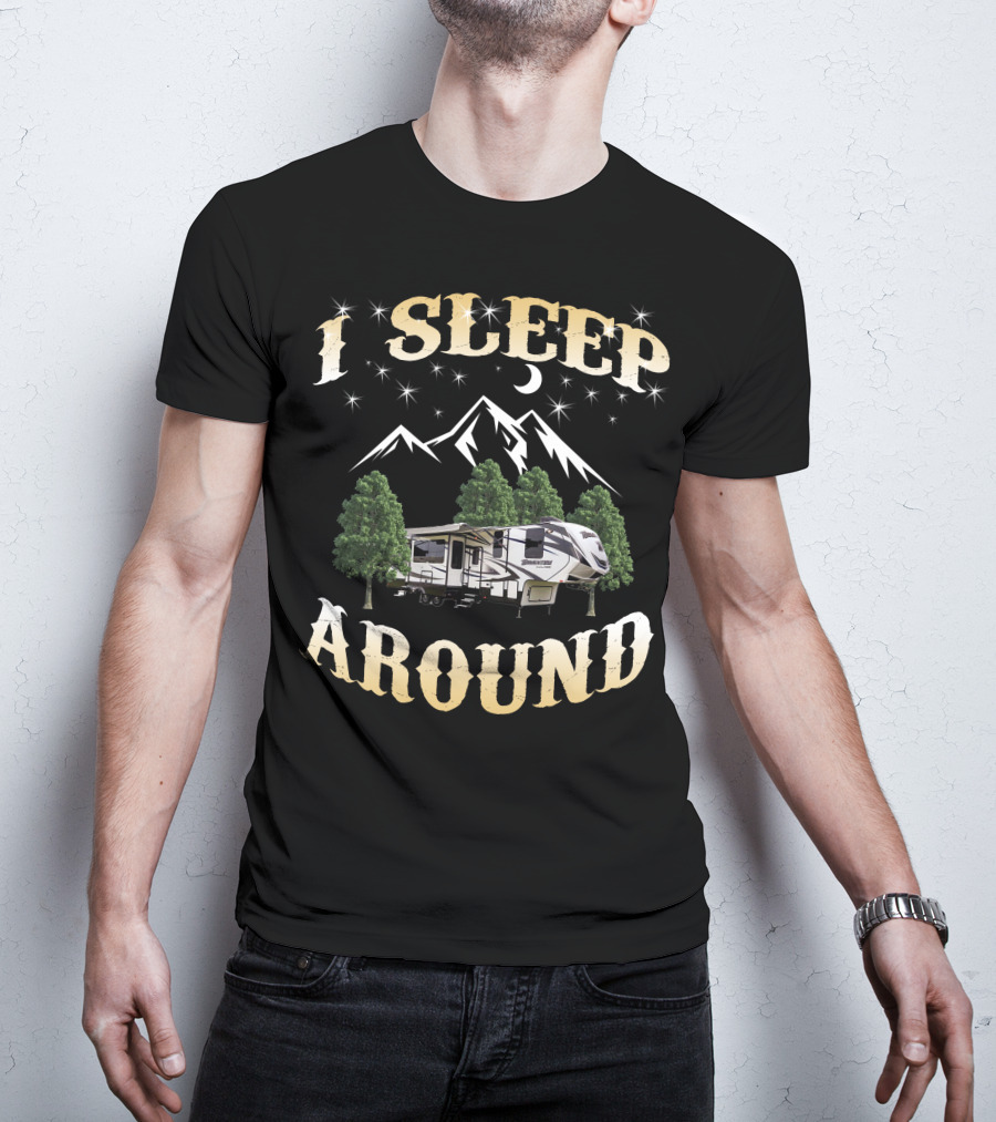 I Sleep Around Grand Design Momentum 349m Mountain Camper Adventure T-Shirt