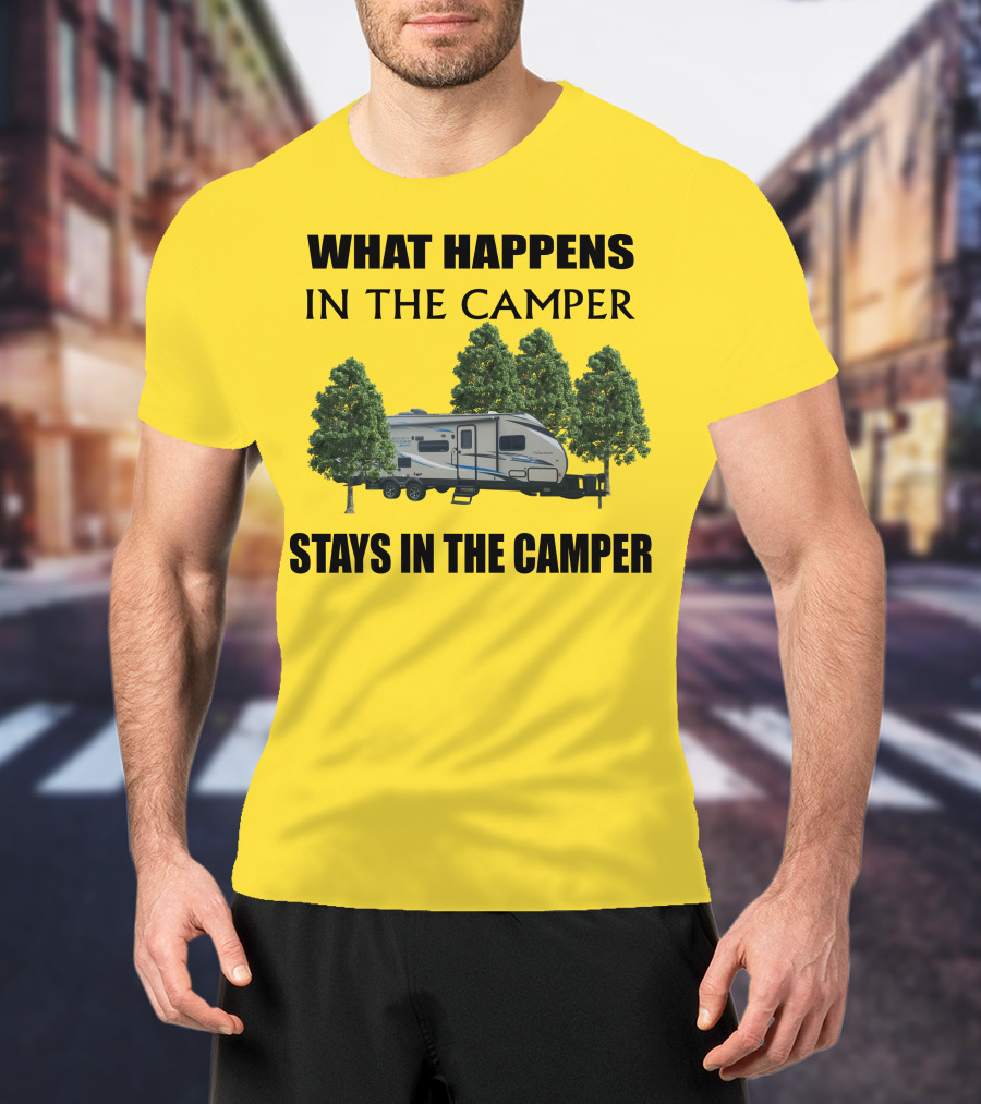What Happens In The Camper Stays In The Camper Coachman 184 BHS T-Shirt
