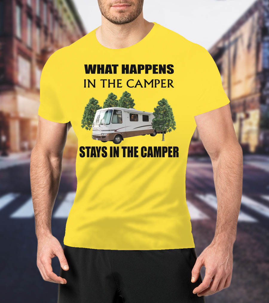 What Happens In The Camper Stays In The Camper RV 2002 Kountry Star T-Shirt