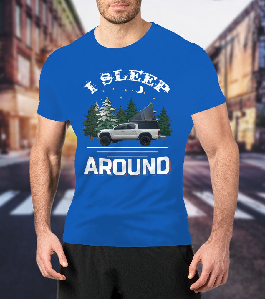I Sleep Around GoFastCampers1 Camping Truck Forest Night Sky T-Shirt