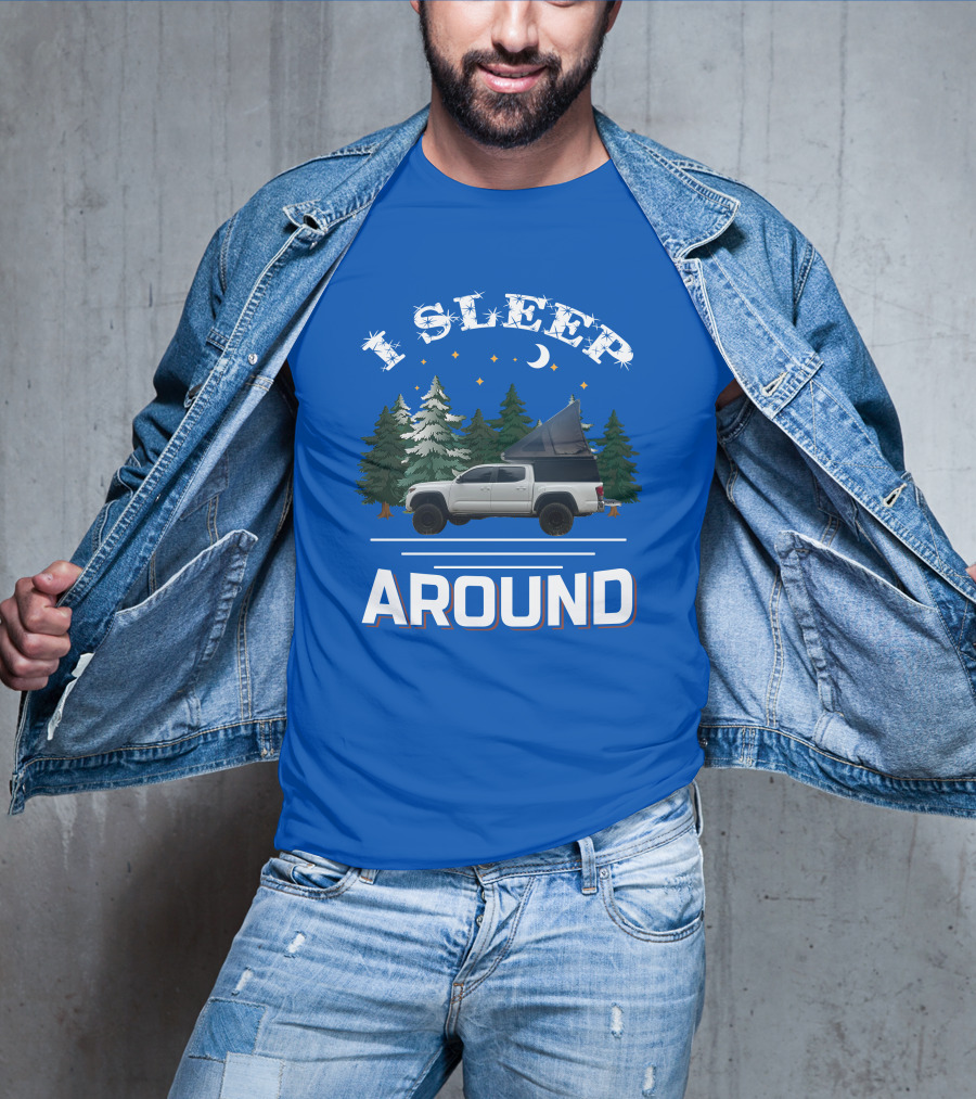 I Sleep Around GoFastCampers1 Camping Truck Forest Night Sky T-Shirt