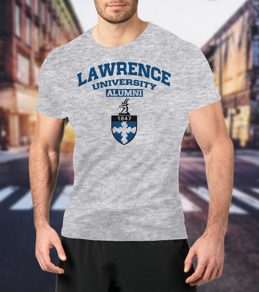 Lawrence University Alumni 1847 Crest With Antelope Emblem T-Shirt