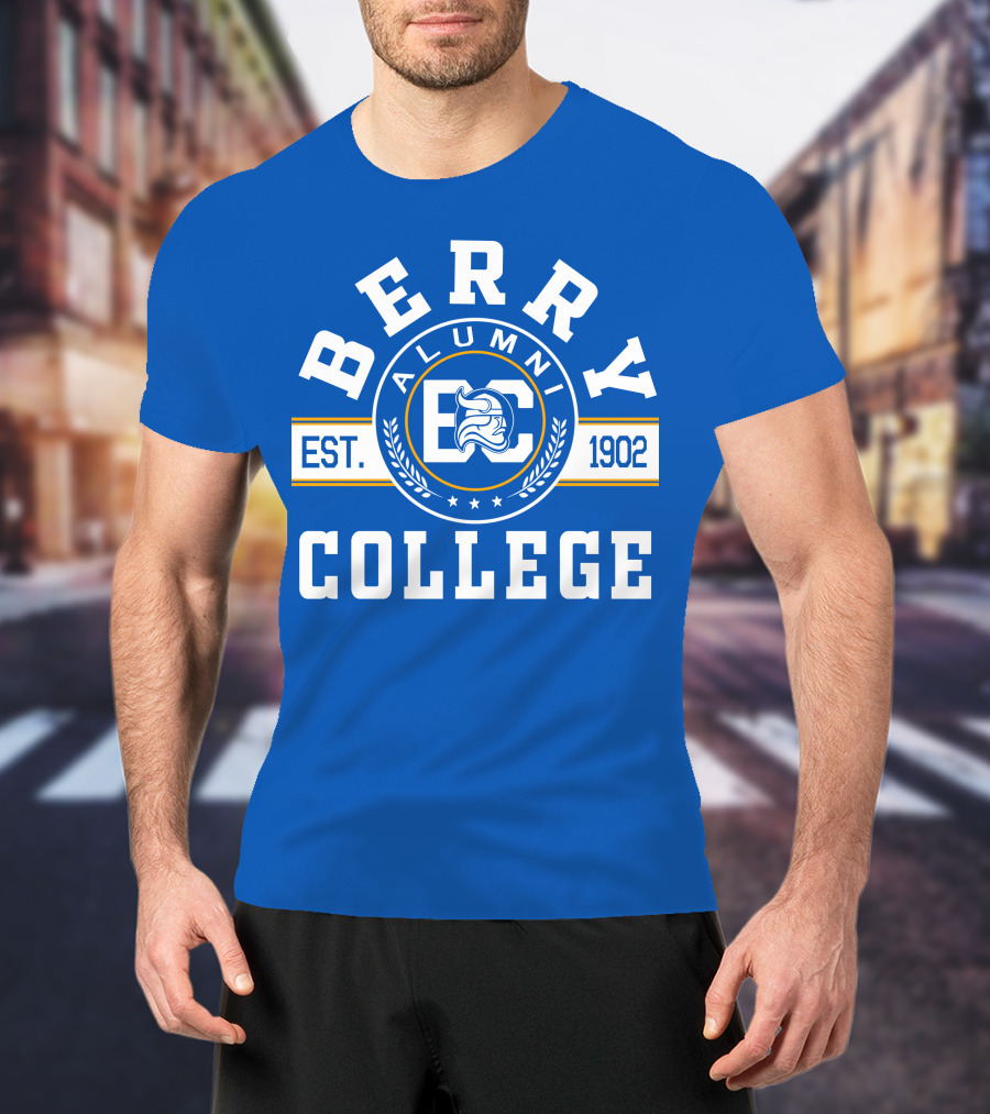Berry College Alumni Est. 1902 Blue Knight Emblem T-Shirt
