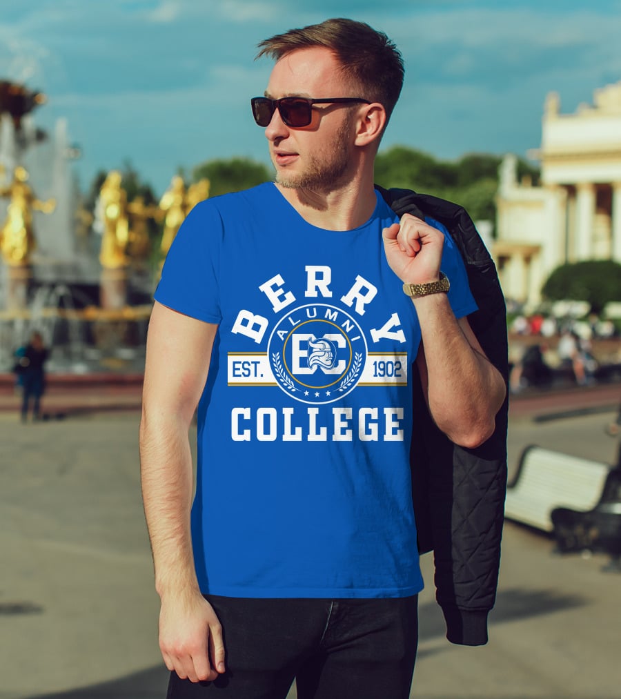 Berry College Alumni Est. 1902 Blue Knight Emblem T-Shirt