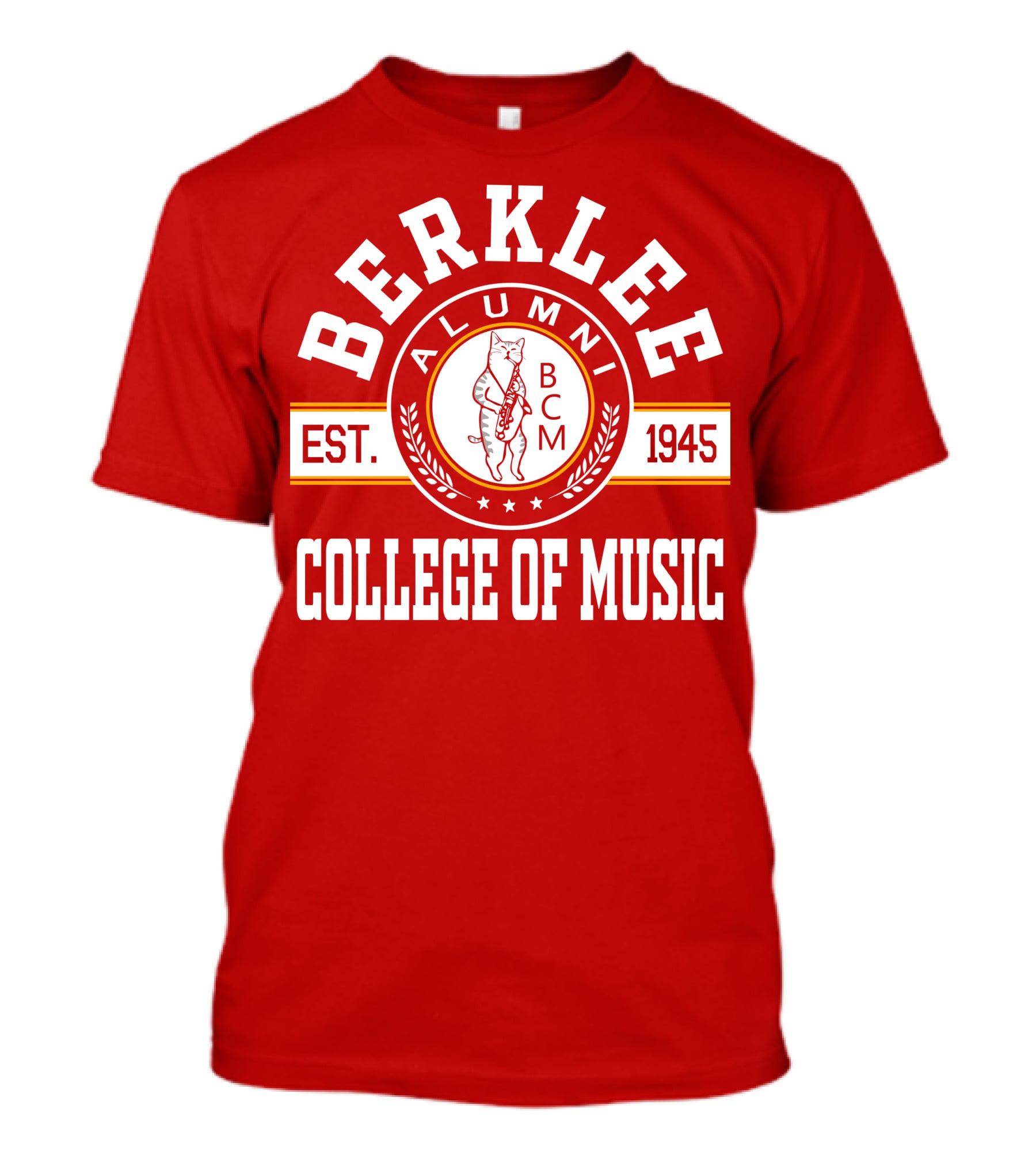 Berklee College Of Music Alumni Est. 1945 BCM Cat T-Shirt