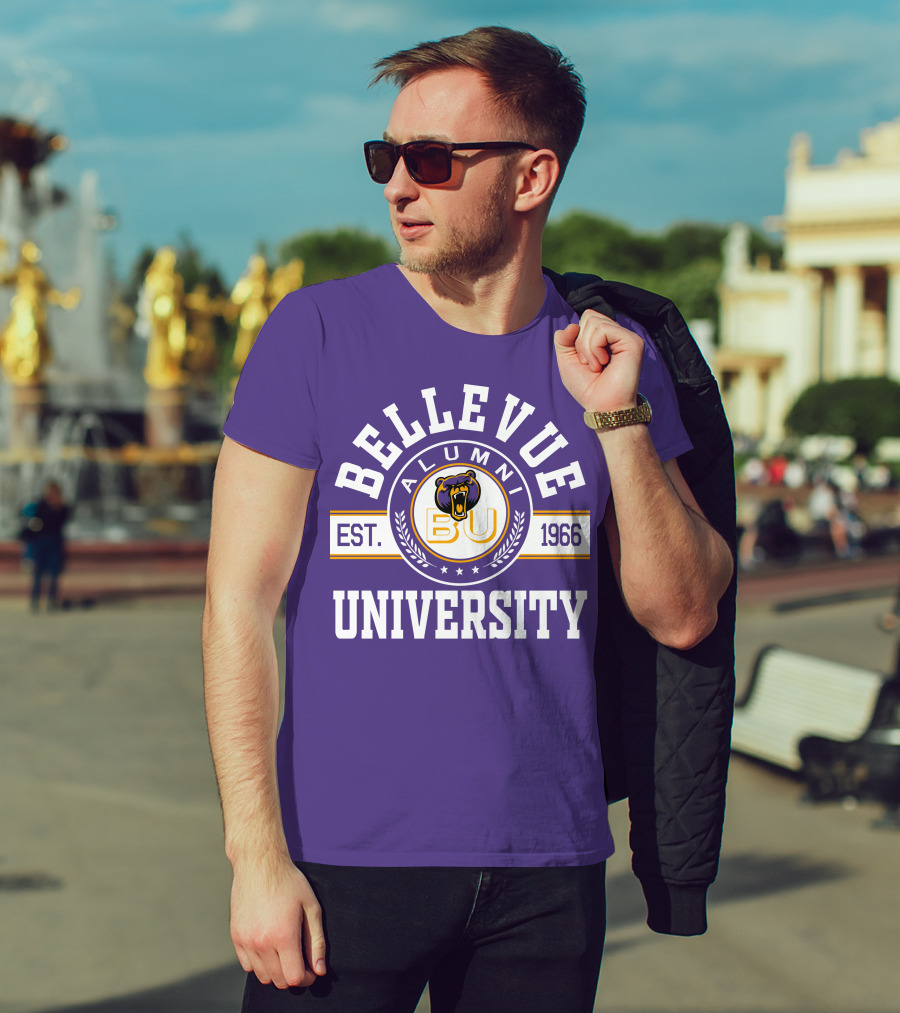 Bellevue University Alumni BU Bear Logo Est. 1966 T-Shirt