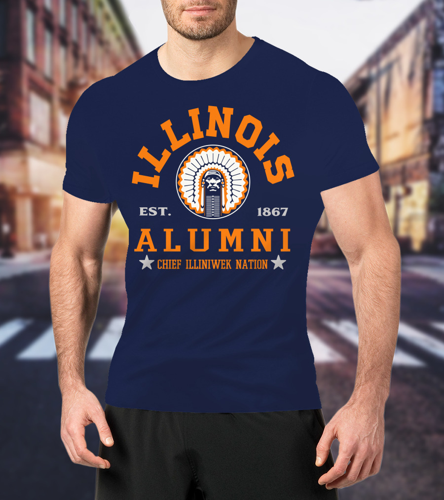 Illinois Alumni Chief Illiniwek Nation Est. 1867 T-Shirt
