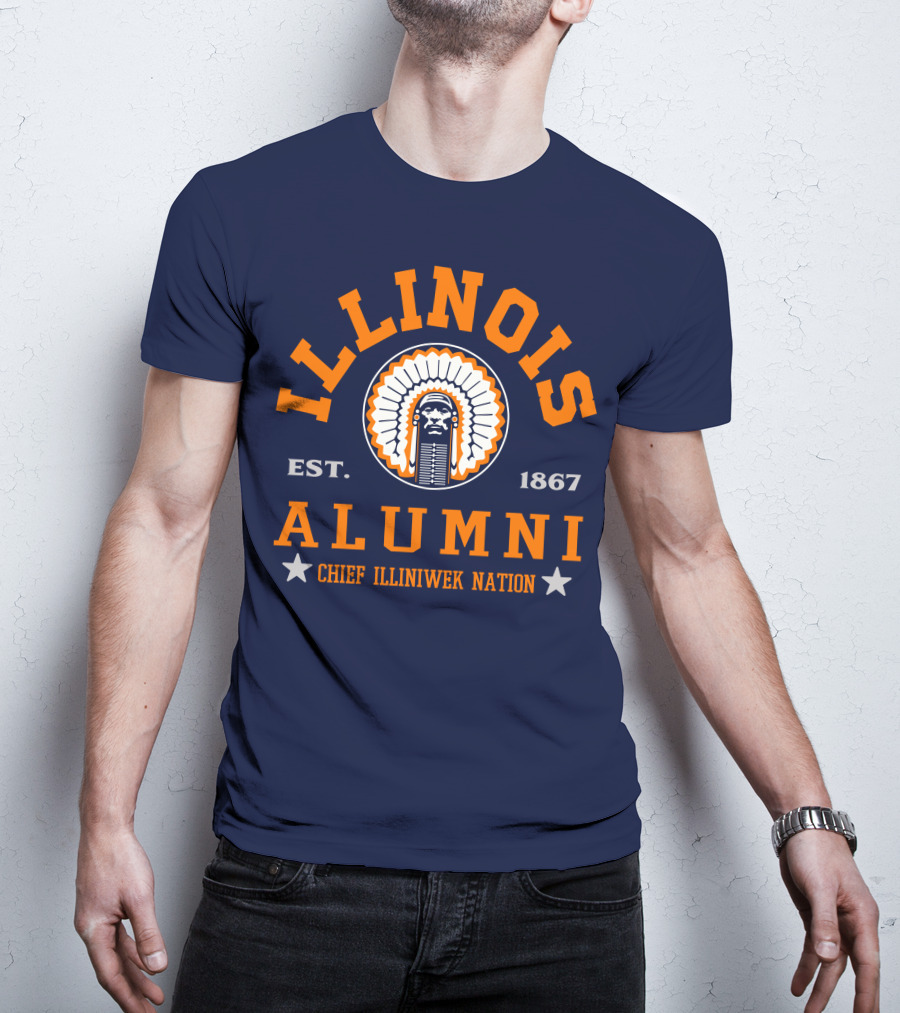Illinois Alumni Chief Illiniwek Nation Est. 1867 T-Shirt