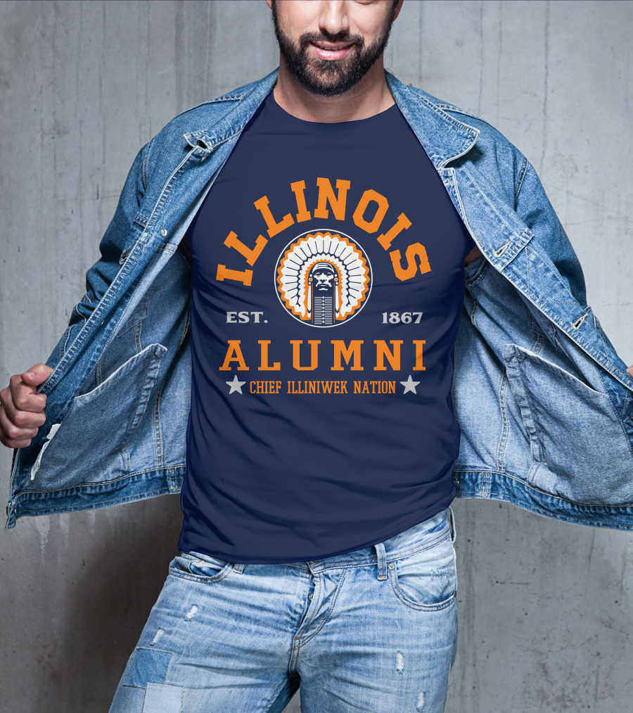 Illinois Alumni Chief Illiniwek Nation Est. 1867 T-Shirt