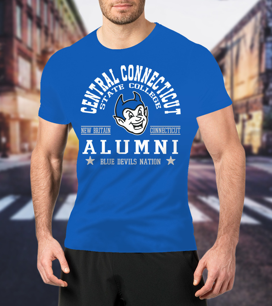 Central Connecticut State College Alumni Blue Devils Nation New Britain Connecticut T-Shirt