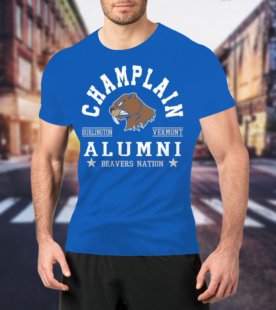 Champlain College Burlington Vermont Alumni Beavers Nation T-Shirt