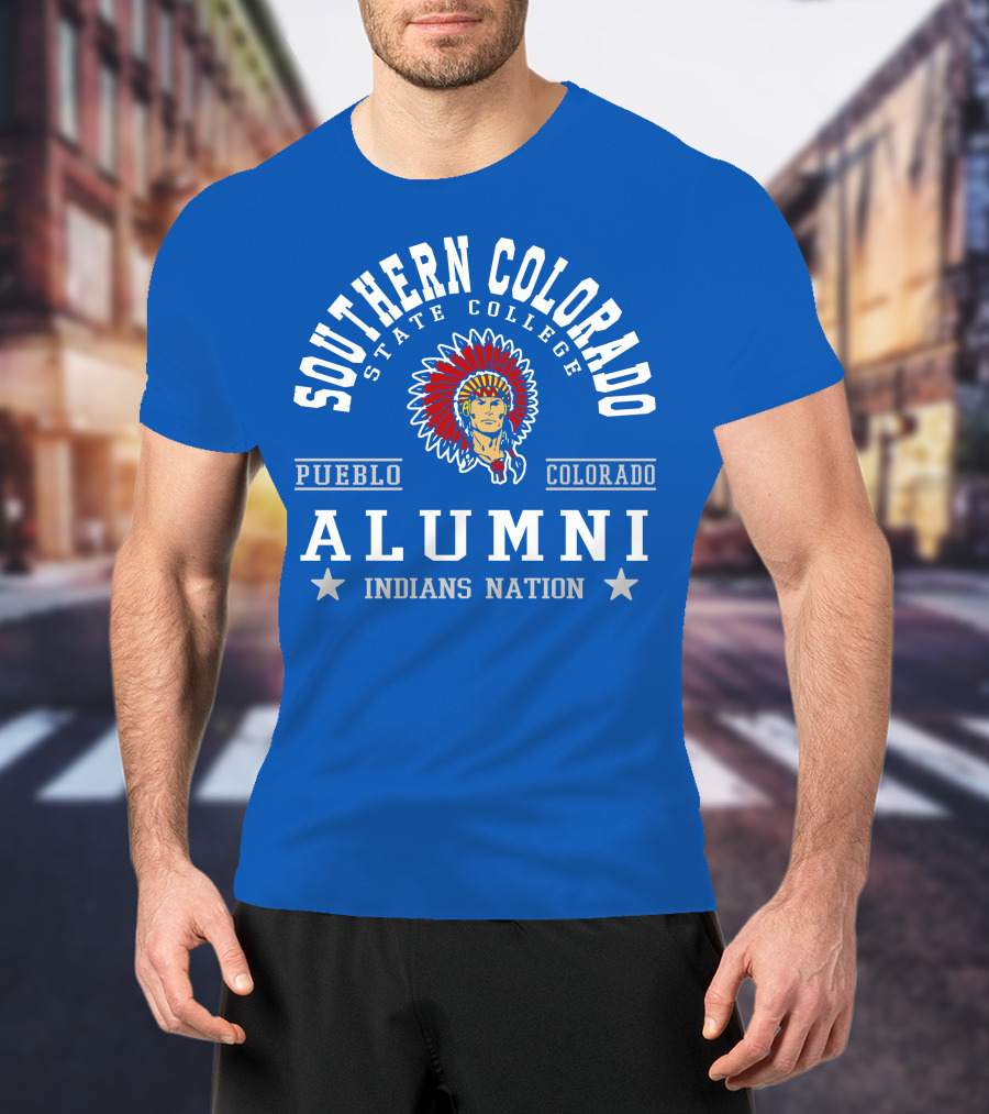 Southern Colorado State College Pueblo Colorado Alumni Indians Nation T-Shirt