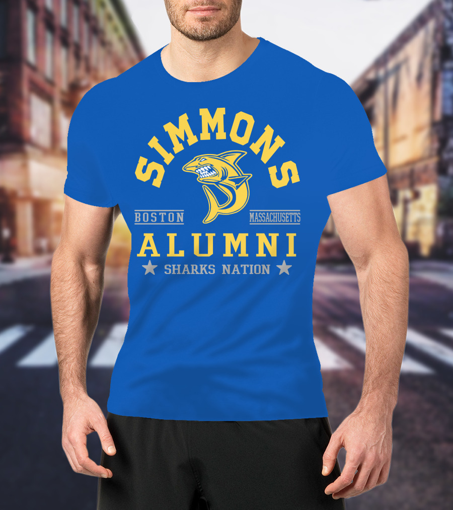 Simmons Alumni Boston Massachusetts Sharks Nation T-Shirt