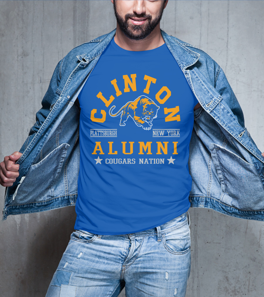 Clinton Alumni Plattsburgh New York Cougars Nation T-Shirt