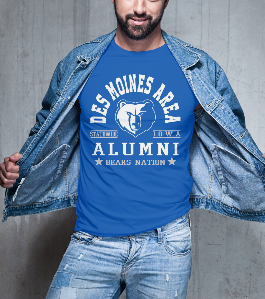 Des Moines Area Statewide Iowa Alumni Bears Nation T-Shirt