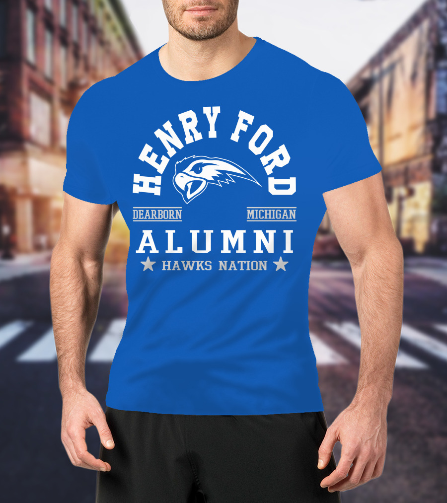 Henry Ford Dearborn Michigan Alumni Hawks Nation T-Shirt