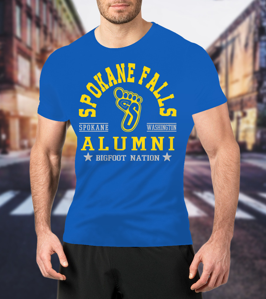 Spokane Falls Alumni Bigfoot Nation Spokane Washington T-Shirt