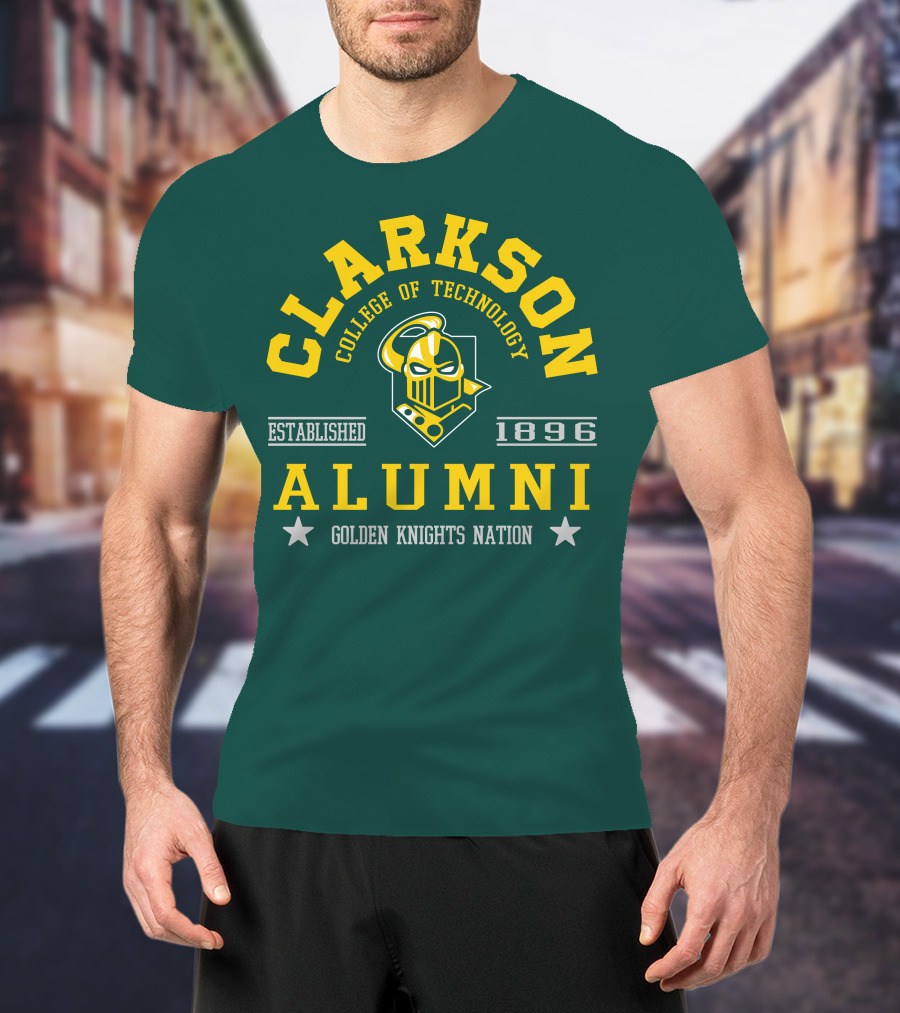 Clarkson College Of Technology Alumni Established 1896 Golden Knights Nation T-Shirt