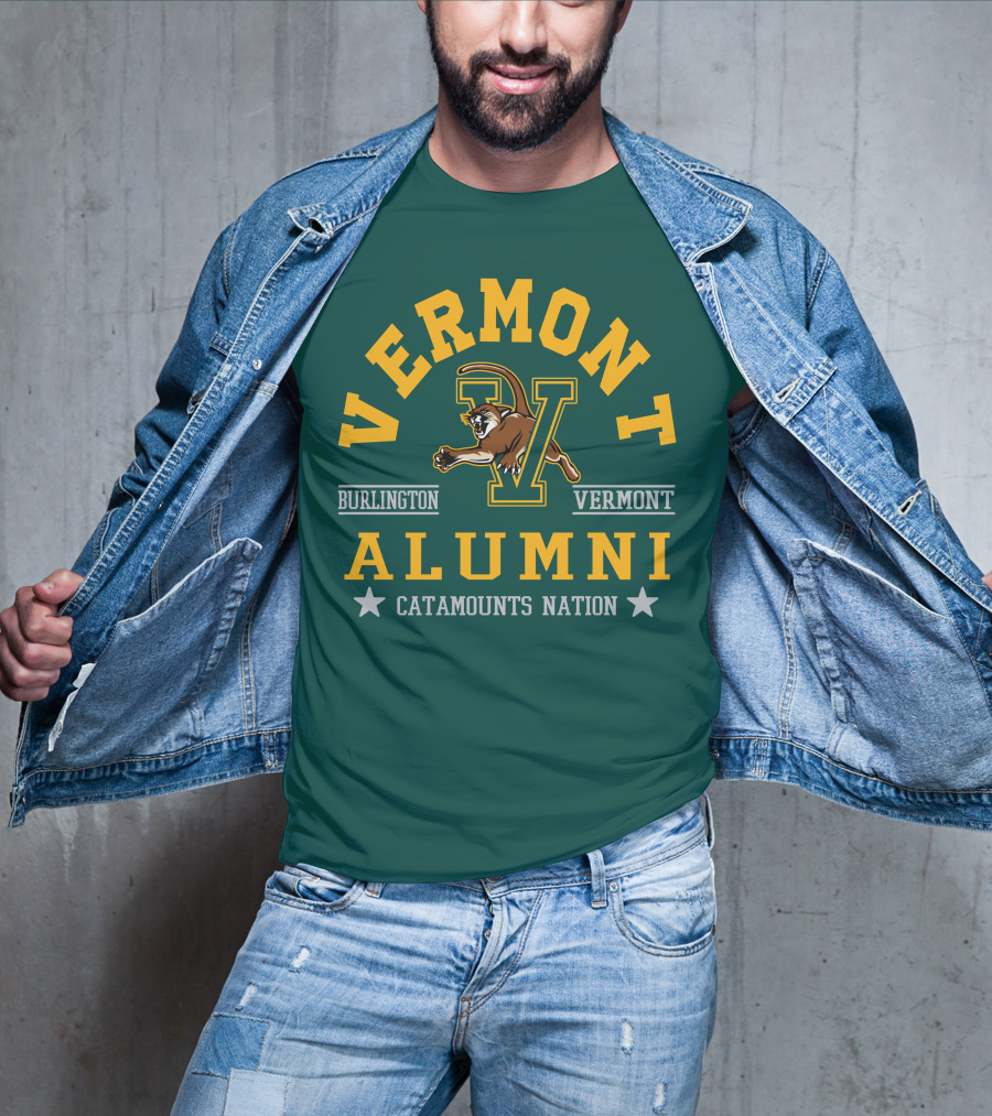 Vermont Burlington Alumni Catamounts Nation T-Shirt