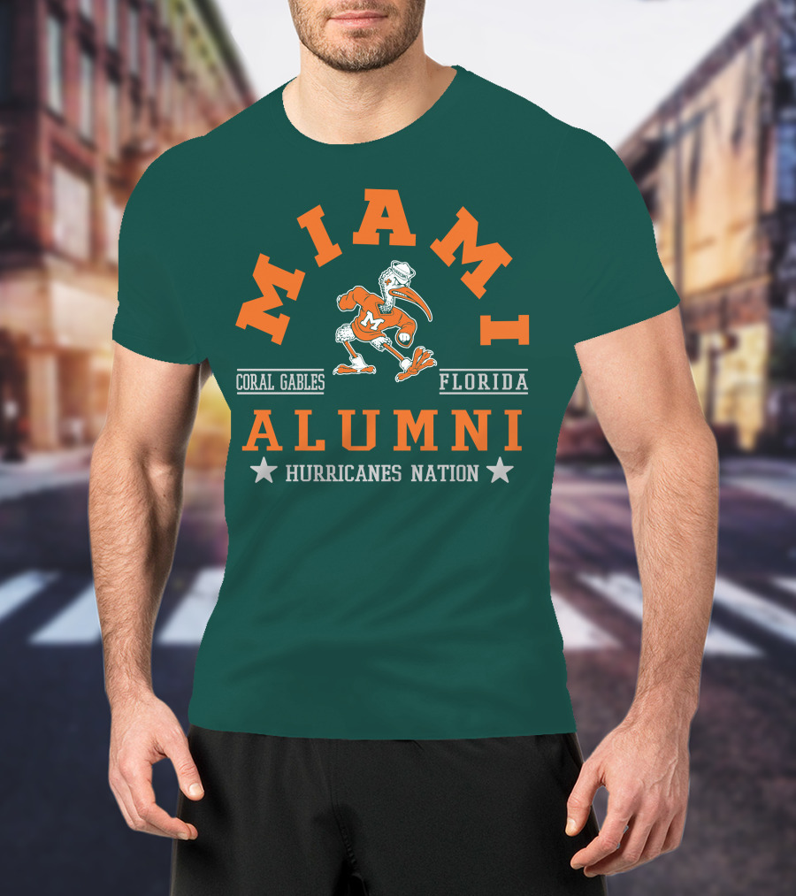 Miami Alumni Coral Gables Florida Hurricanes Nation T-Shirt