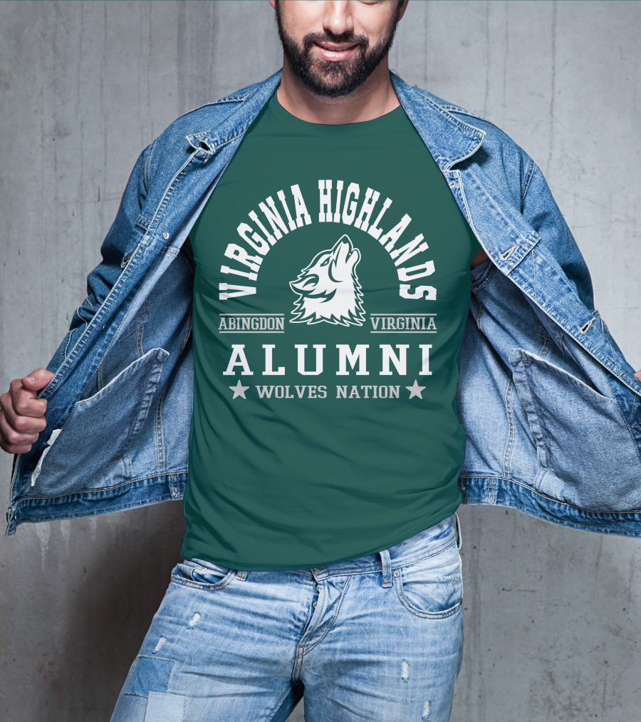 Virginia Highlands Abingdon Virginia Alumni Wolves Nation T-Shirt