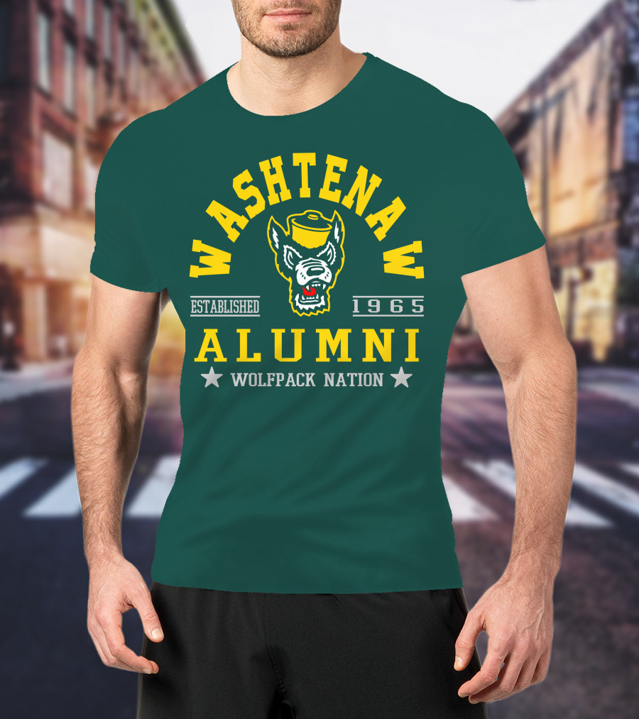 Washtenaw Alumni Established 1965 Wolfpack Nation T-Shirt