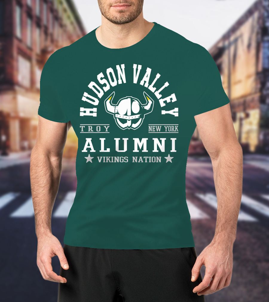 Hudson Valley Troy New York Alumni Vikings Nation T-Shirt