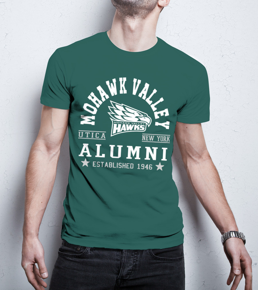 Mohawk Valley Hawks Alumni Utica New York Established 1946 T-Shirt