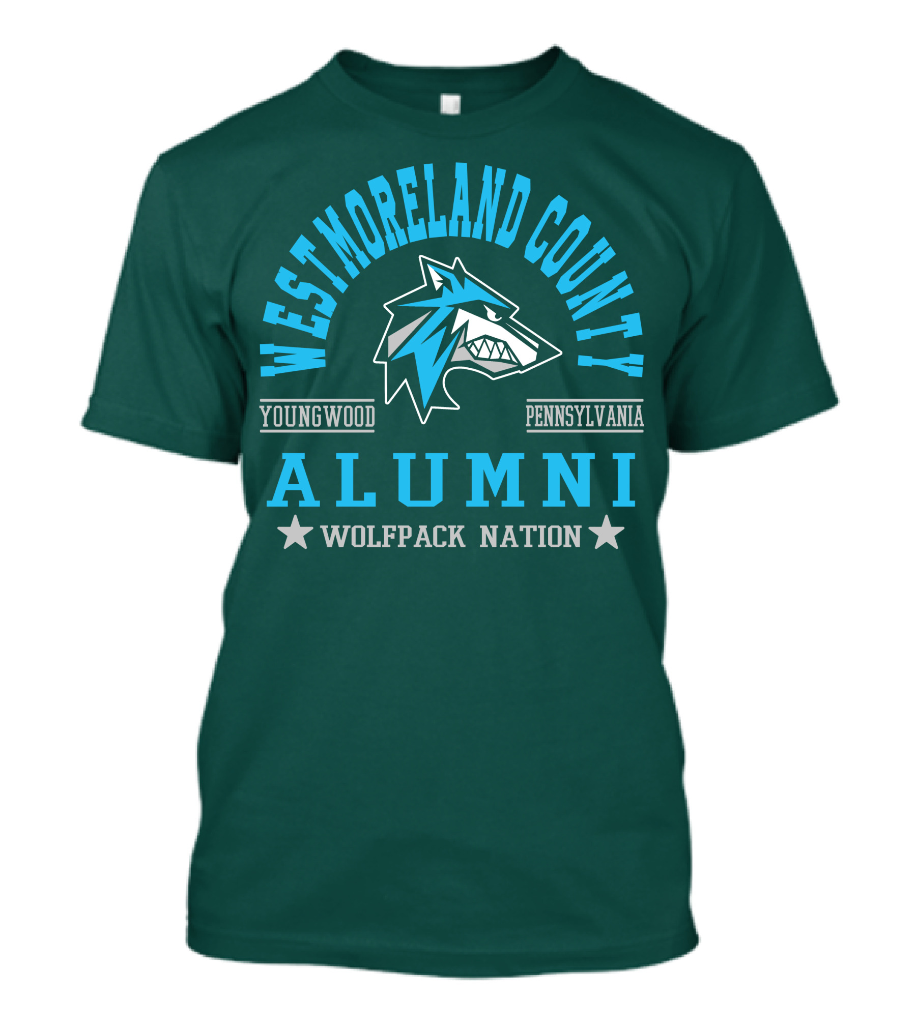 Westmoreland County Youngwood Pennsylvania Alumni Wolfpack Nation T-Shirt