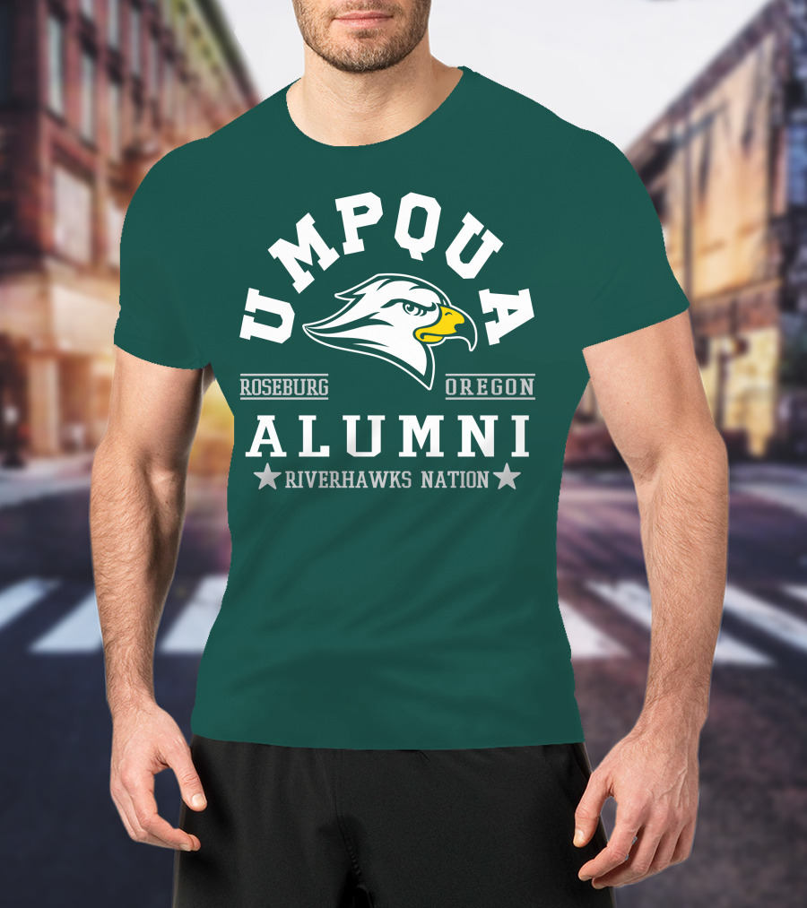 Umpqua Alumni Roseburg Oregon Riverhawks Nation T-Shirt