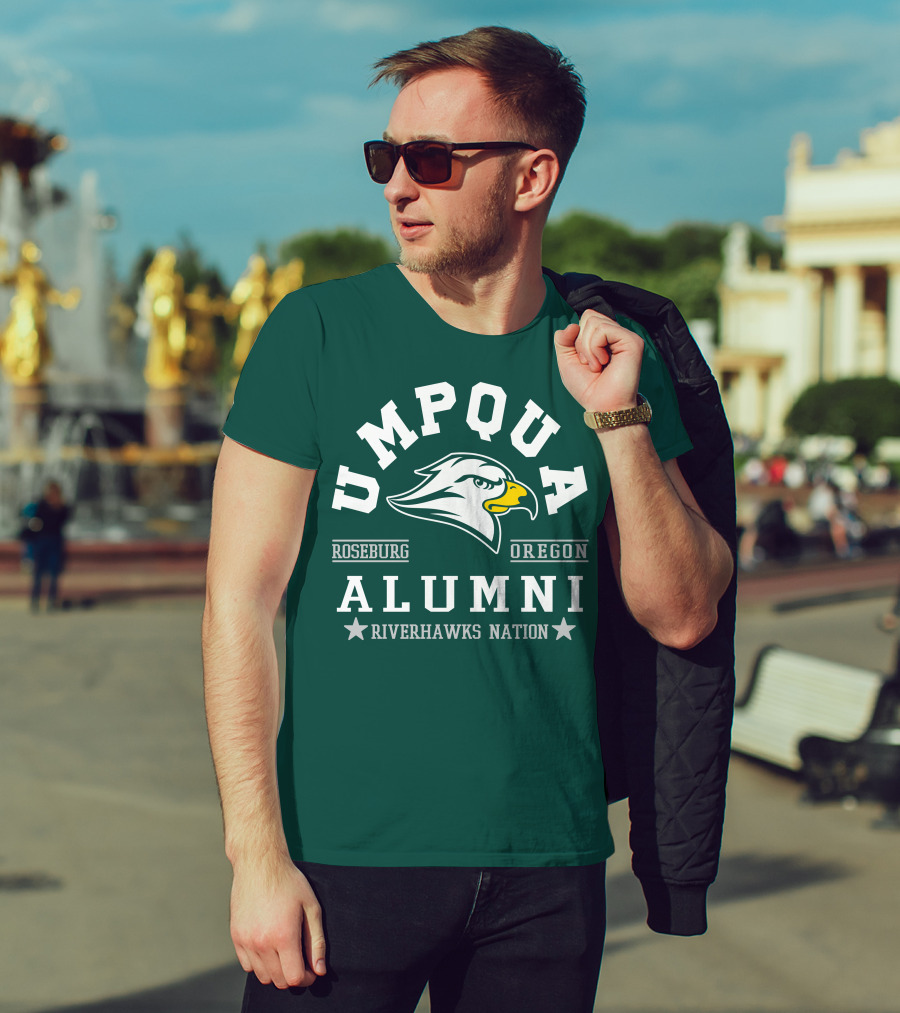Umpqua Alumni Roseburg Oregon Riverhawks Nation T-Shirt