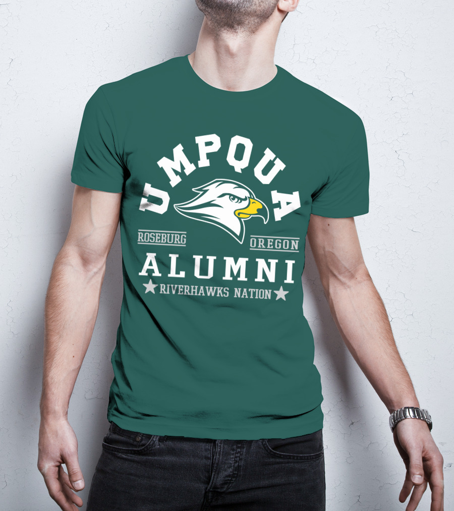 Umpqua Alumni Roseburg Oregon Riverhawks Nation T-Shirt