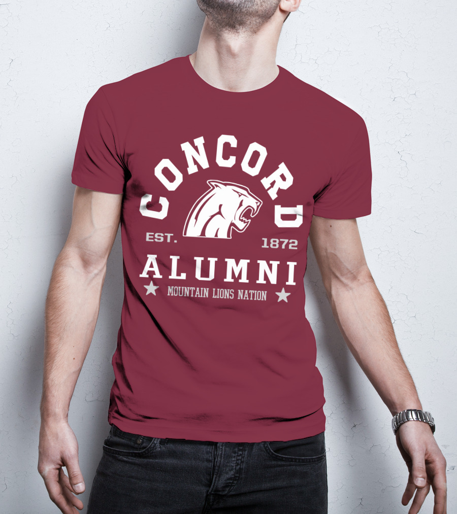 Concord Alumni Mountain Lions Nation Est. 1872 T-Shirt