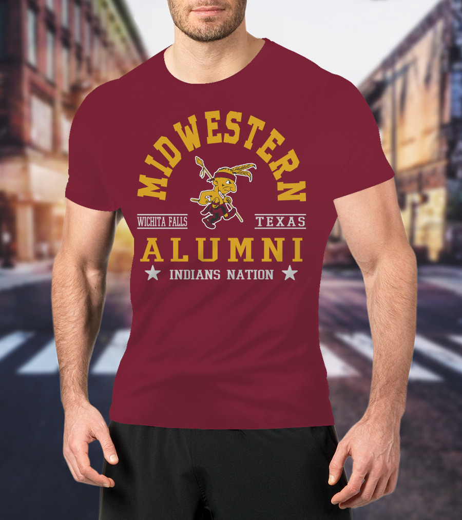 Midwestern Alumni Indians Nation Wichita Falls Texas T-Shirt