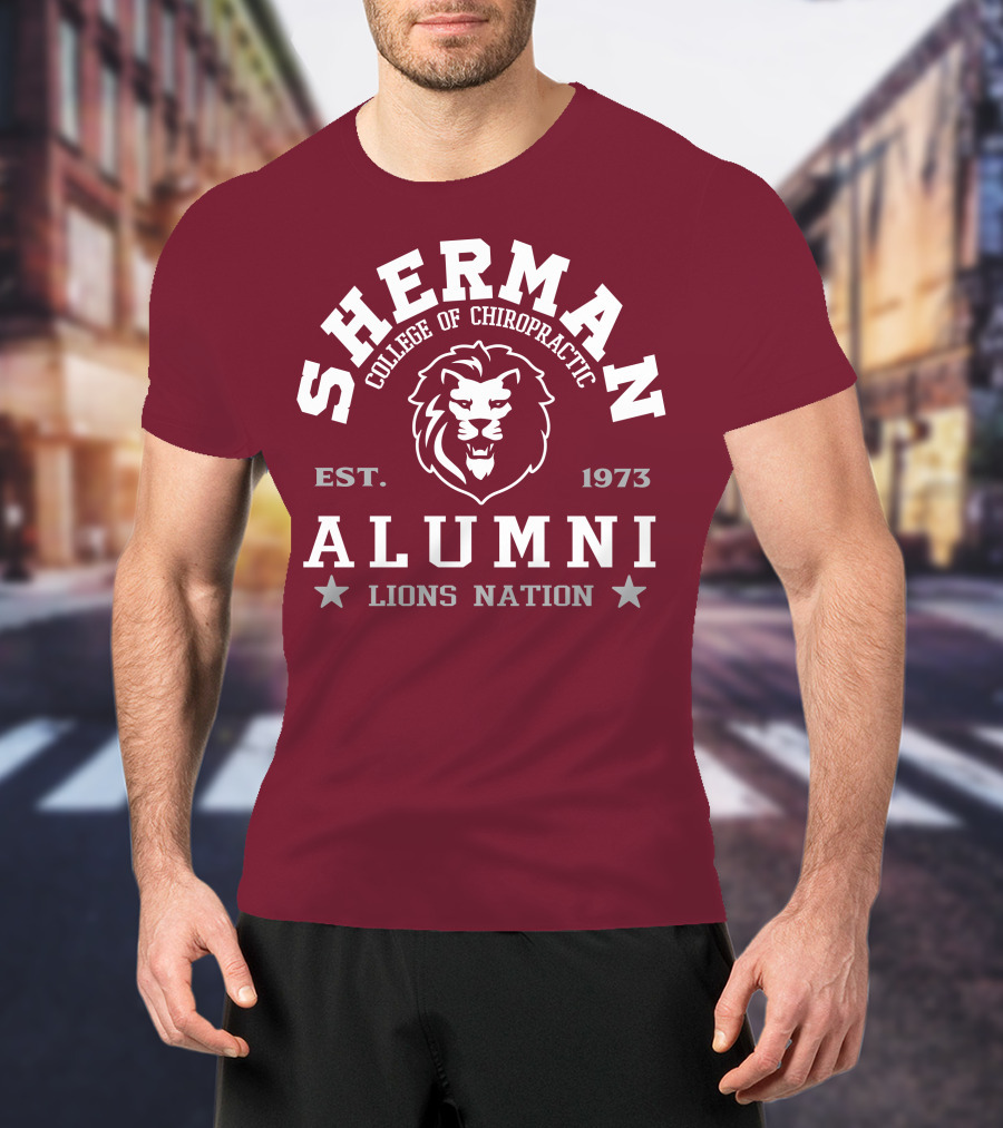 SHERMAN College Of Chiropractic Alumni EST. 1973 Lions Nation T-Shirt