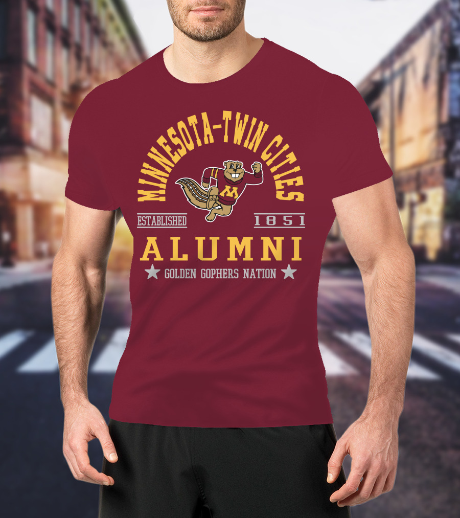 Minnesota-Twin Cities Alumni Established 1851 Golden Gophers Nation T-Shirt