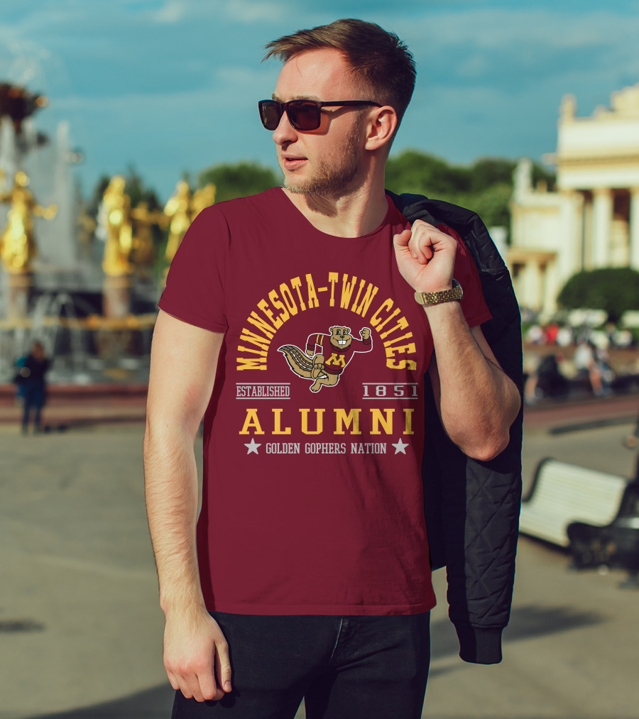 Minnesota-Twin Cities Alumni Established 1851 Golden Gophers Nation T-Shirt