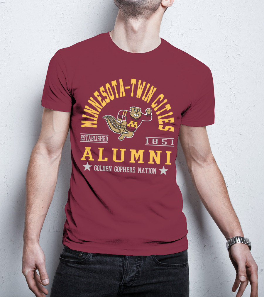 Minnesota-Twin Cities Alumni Established 1851 Golden Gophers Nation T-Shirt