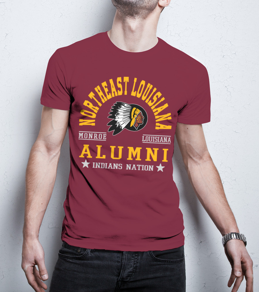 Northeast Louisiana Monroe Louisiana Alumni Indians Nation T-Shirt