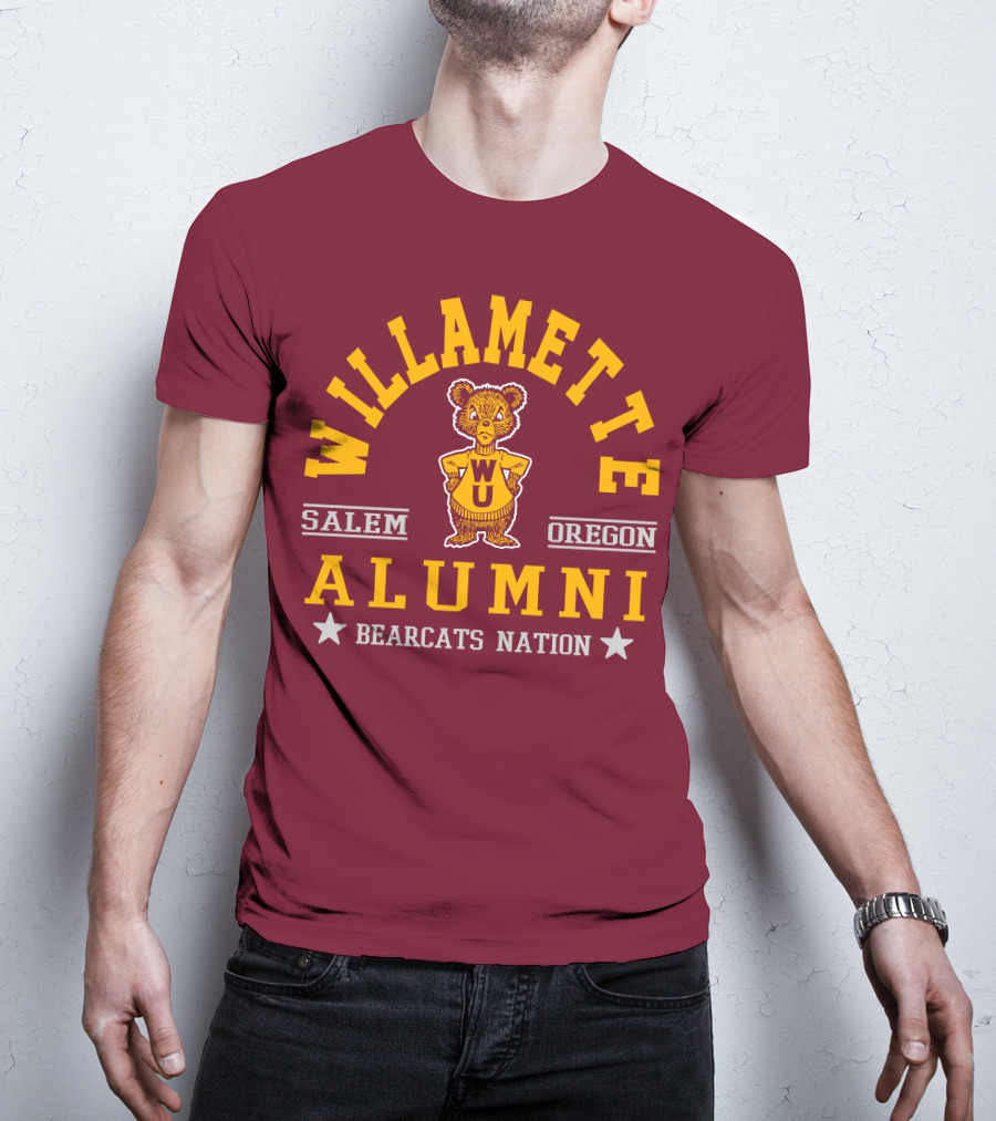 Willamette University Alumni Salem Oregon Bearcats Nation WU T-Shirt