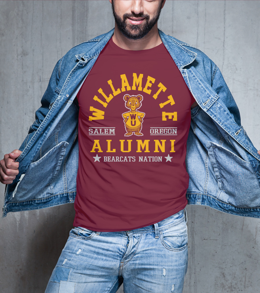 Willamette University Alumni Salem Oregon Bearcats Nation WU T-Shirt