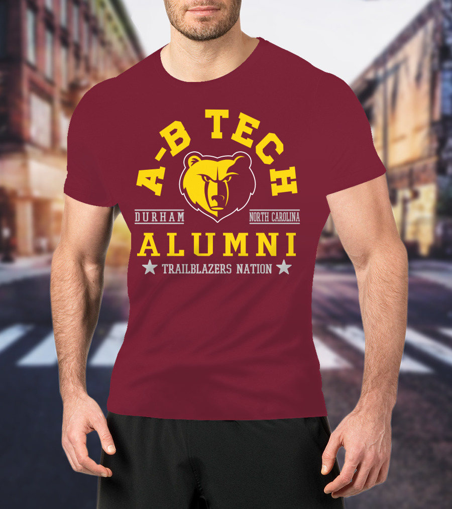 A-B Tech Alumni Trailblazers Nation Durham North Carolina Bear T-Shirt